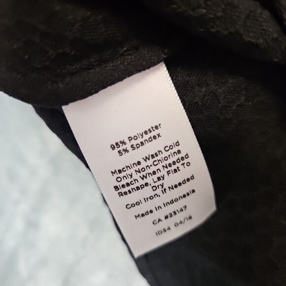 Talbots Women's Sz 12 Textured Pullover Blouse Side Zip black polyester blend - Picture 3 of 8